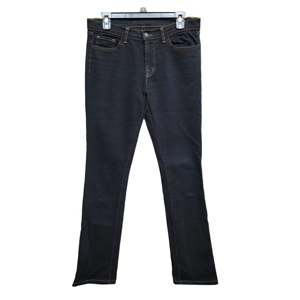 J‎ Brand Cigarette Mid Rise 814 Jeans Black Wsh Womens Size 29 Denim Straight